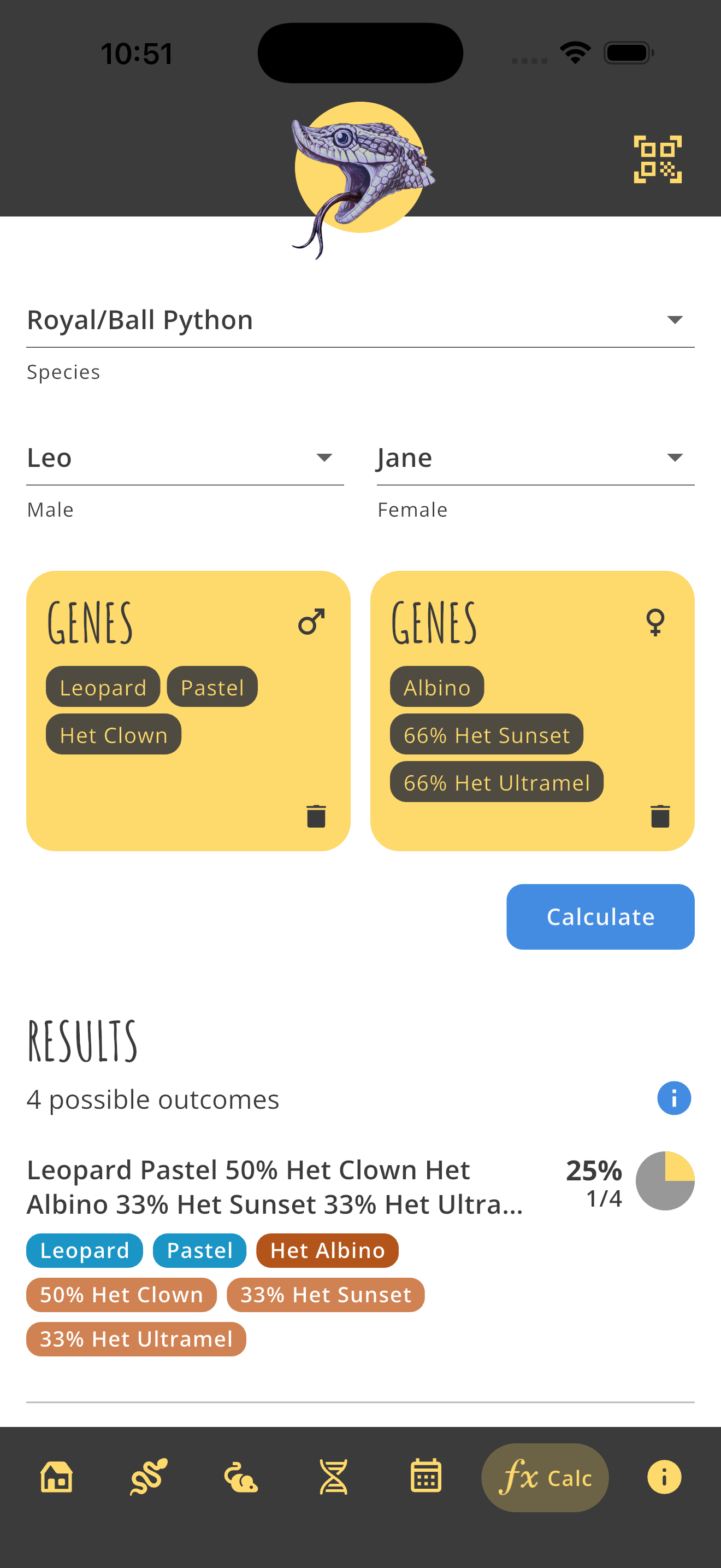 Genetic Calculator